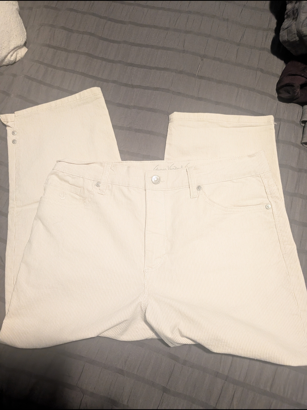 Gloria Vanderbilt Cream Pinstripe Slimming Jeans